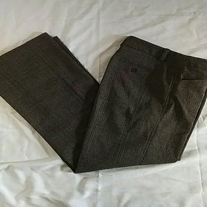 Deep gray plaid petite pants